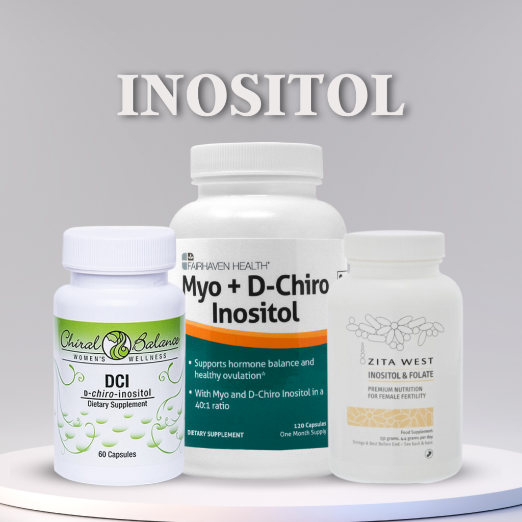 A combination of two popular nutrients for female fertility, Myo-Inositol and D-Chiro Inositol.